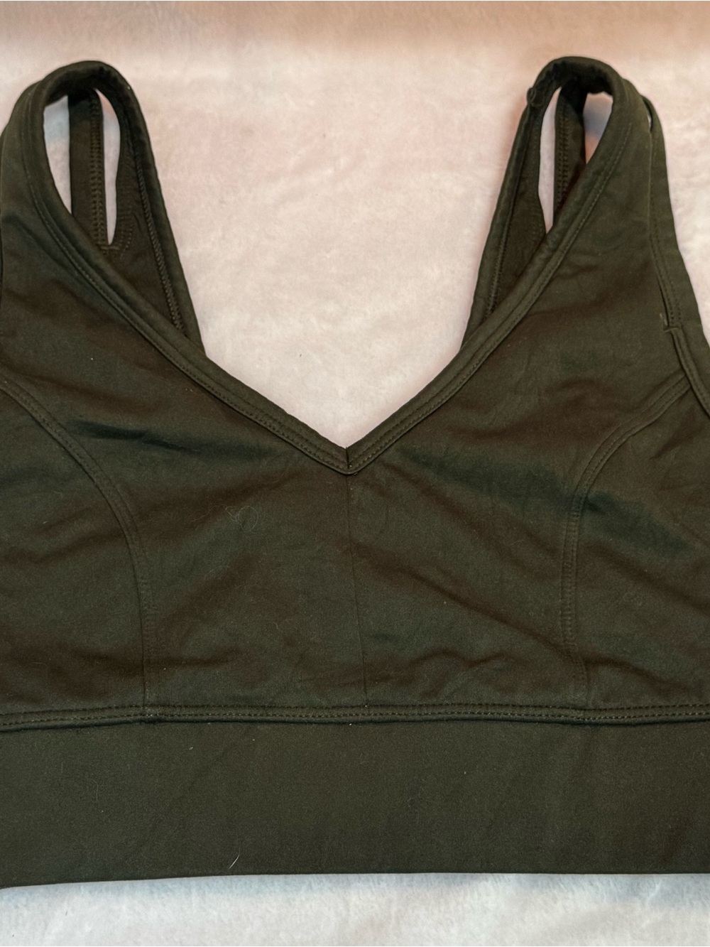 all in motion Black V-Neck Seamless Bralette with Wide Straps